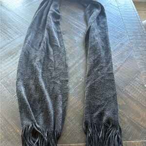 Elegant Black Fringe Scarf